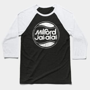 Milford Jai-Alai - Retro 1970s Aesthetic Baseball T-Shirt